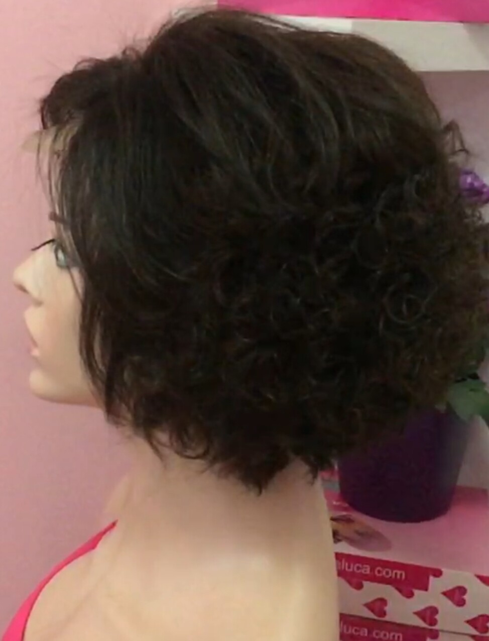 Peluca natural MAR RIZADA RAYA TUL color 1