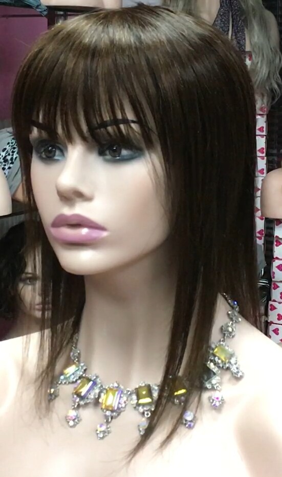 Voluminador cabello natural BELINDA FLECO CORTO color 2/5 confecc. a maquina