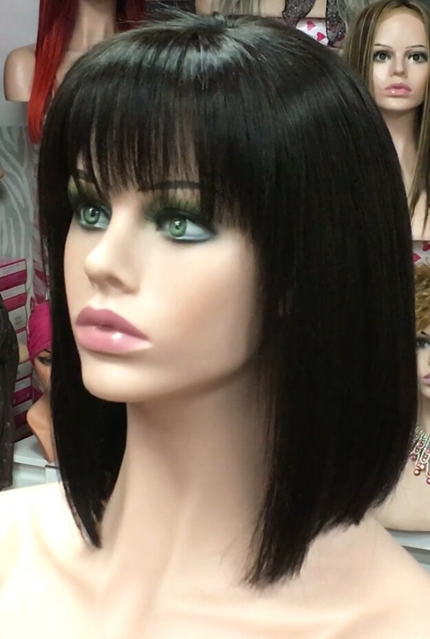 Peluca natural CLEO color 1b TOP TUL transparente efecto piel