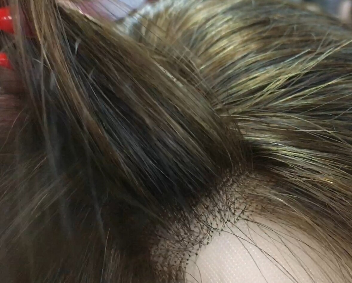 Peluca natural CLEO color 2h5 TOP TUL transparente efecto piel
