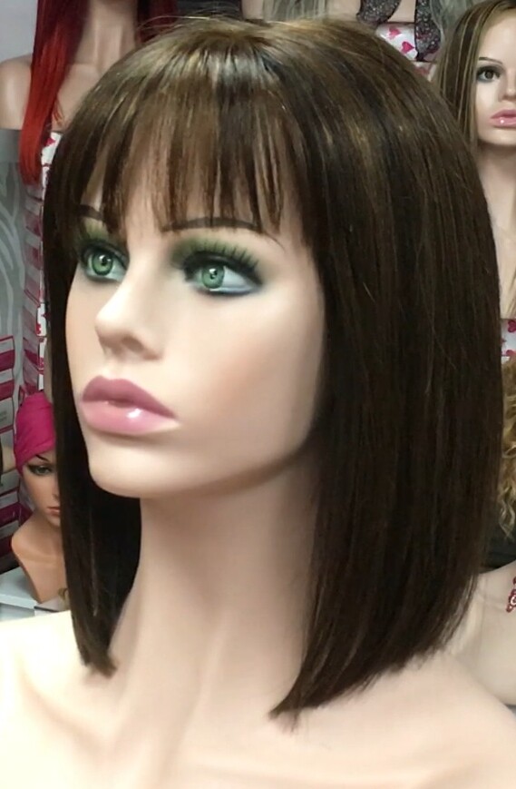 Peluca natural CLEO color 2h5 TOP TUL transparente efecto piel