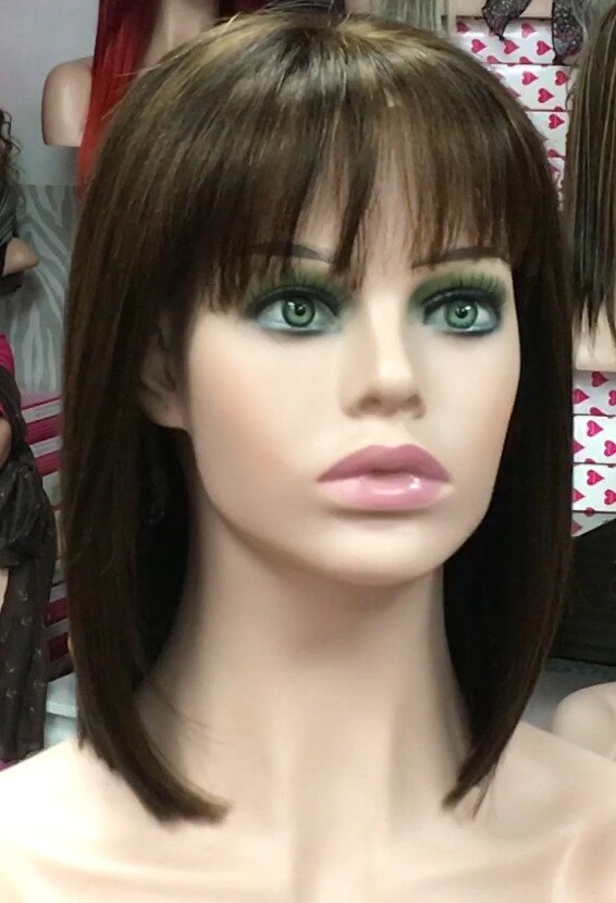 Peluca natural CLEO color 2h5 TOP TUL transparente efecto piel