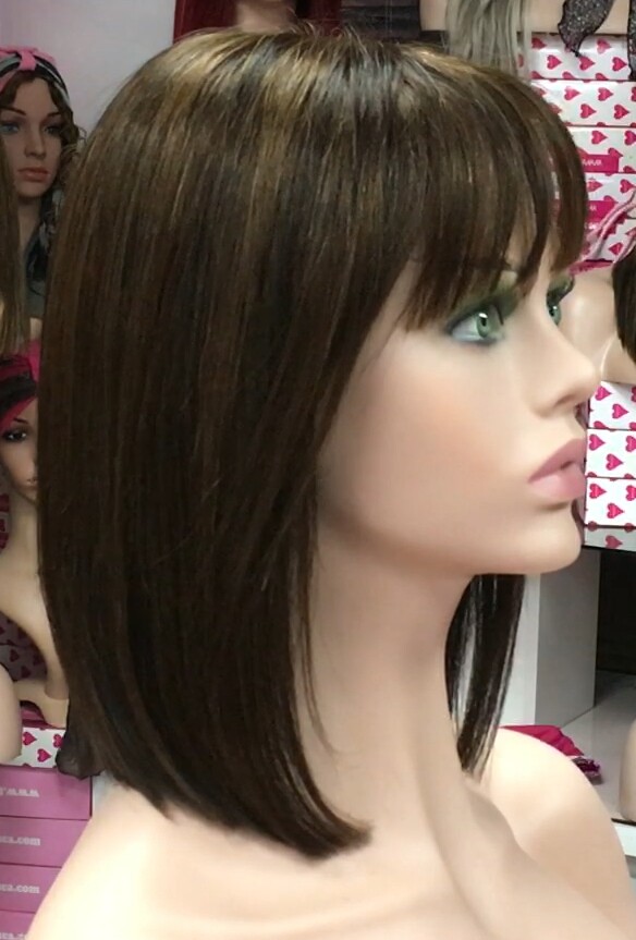 Peluca natural CLEO color 2h5 TOP TUL transparente efecto piel