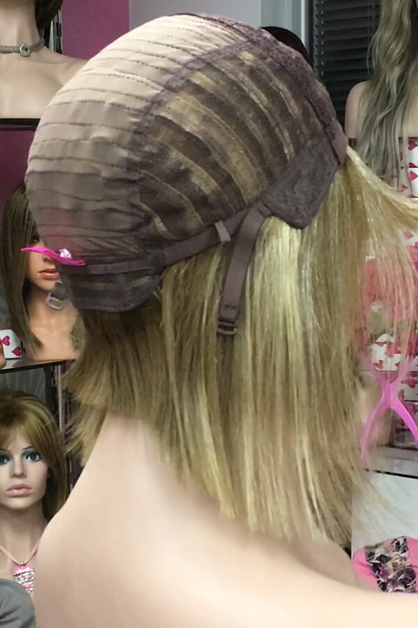Peluca natural CLEO color 8H8h613  RAYA TUL transaprente efecto piel