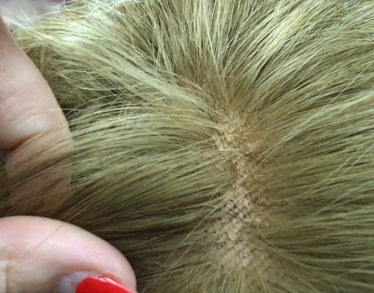 Peluca natural CLEO color 8H8h613  RAYA TUL transaprente efecto piel