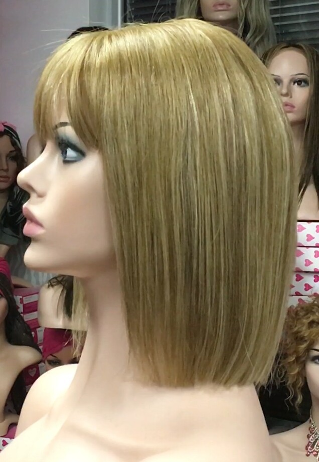 Peluca natural CLEO color 8H8h613  RAYA TUL transaprente efecto piel