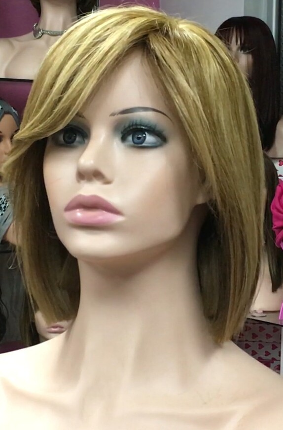 Peluca natural CLEO fleco largo color 10h27 RAYA TUL transparente efecto piel