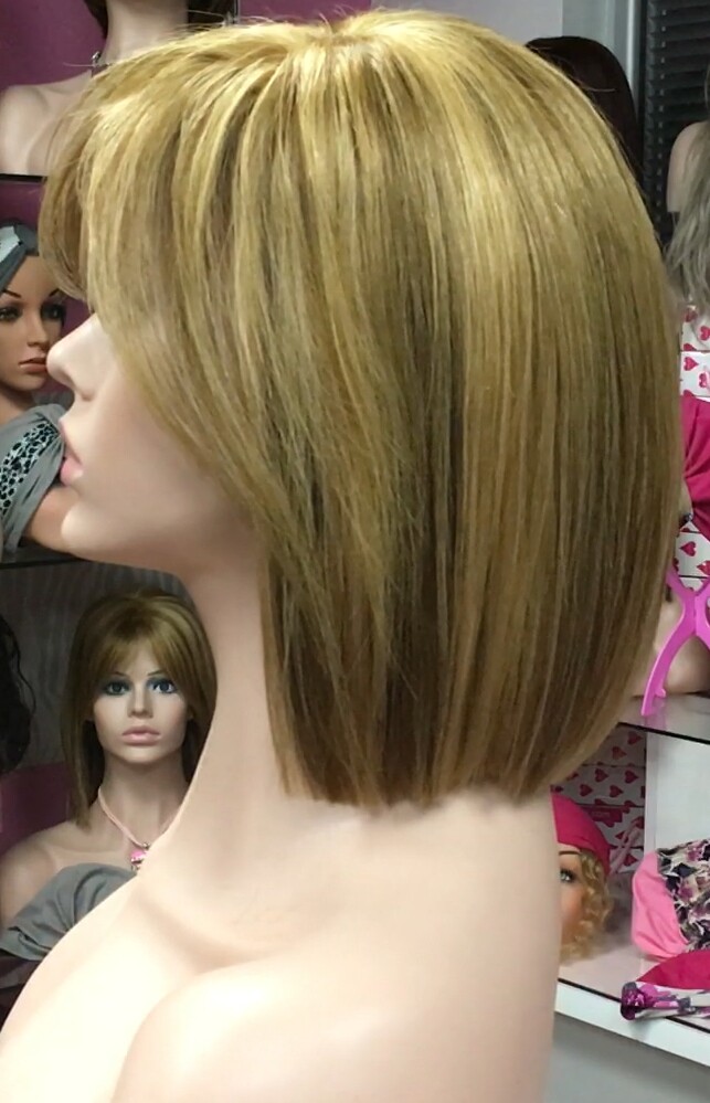 Peluca natural CLEO fleco largo color 10h27 RAYA TUL transparente efecto piel