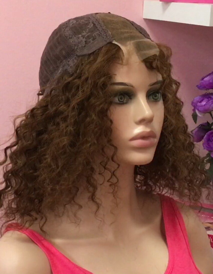 Peluca rizada PELO natural NIRVANA color 4 RAYA TUL