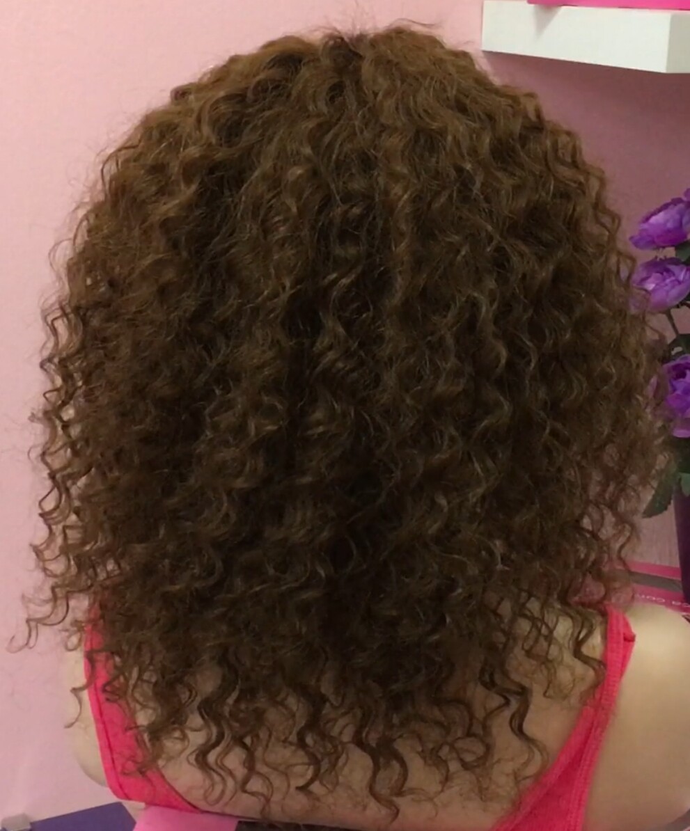 Peluca rizada PELO natural NIRVANA color 4 RAYA TUL