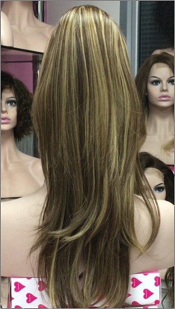 Coleta lazo  EMILI color 10bH18 Star10Colageno 55cm largo