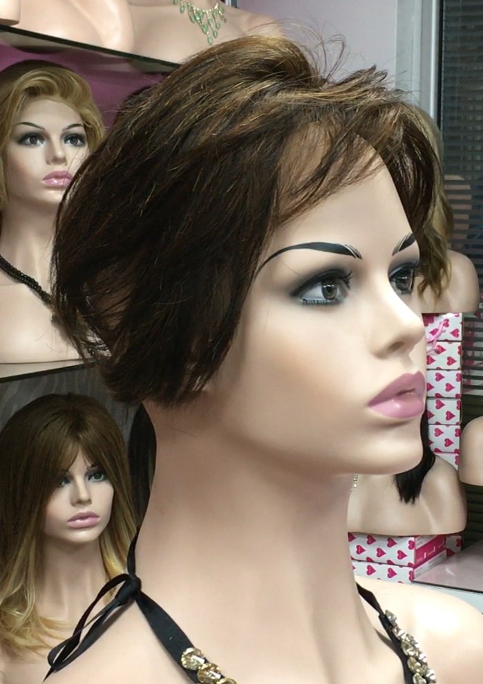 Voluminador natural MARGARITA color 2h5 frontal diadema medio tul