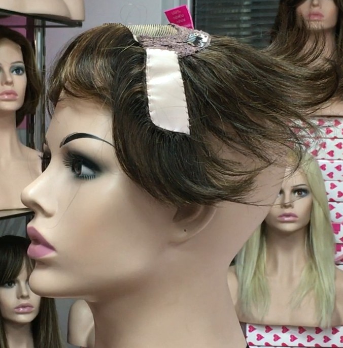 Voluminador natural MARGARITA color 2h5 frontal diadema medio tul