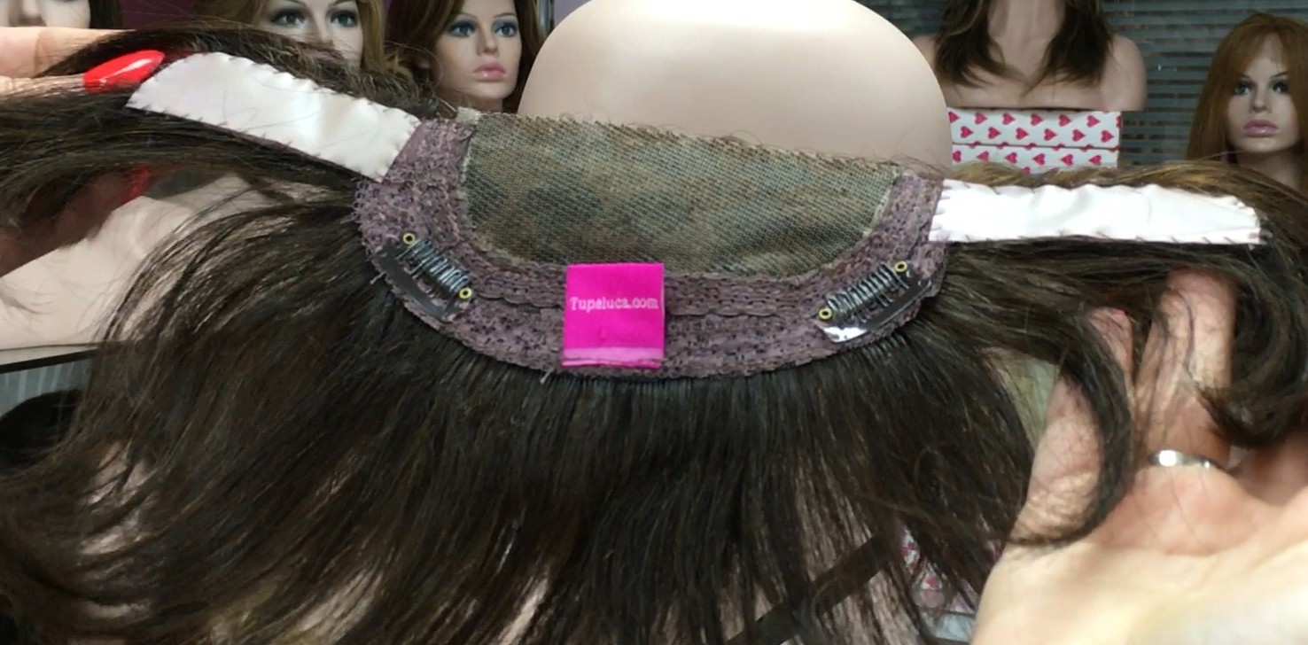Voluminador natural MARGARITA color 2h5 frontal diadema medio tul