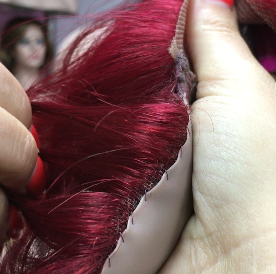 Voluminador natural MARGARITA color 118 frontal diadema medio tul