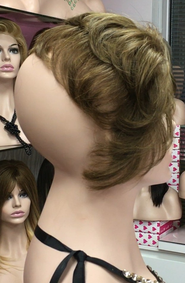 Voluminador natural MARGARITA color 7 frontal diadema medio tul