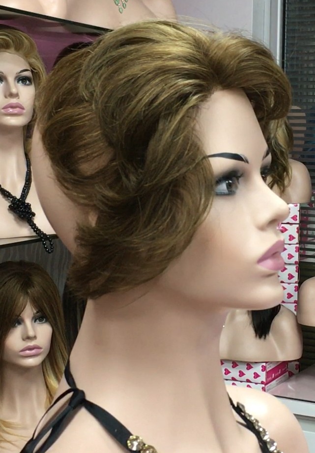 Voluminador natural MARGARITA color 7 frontal diadema medio tul