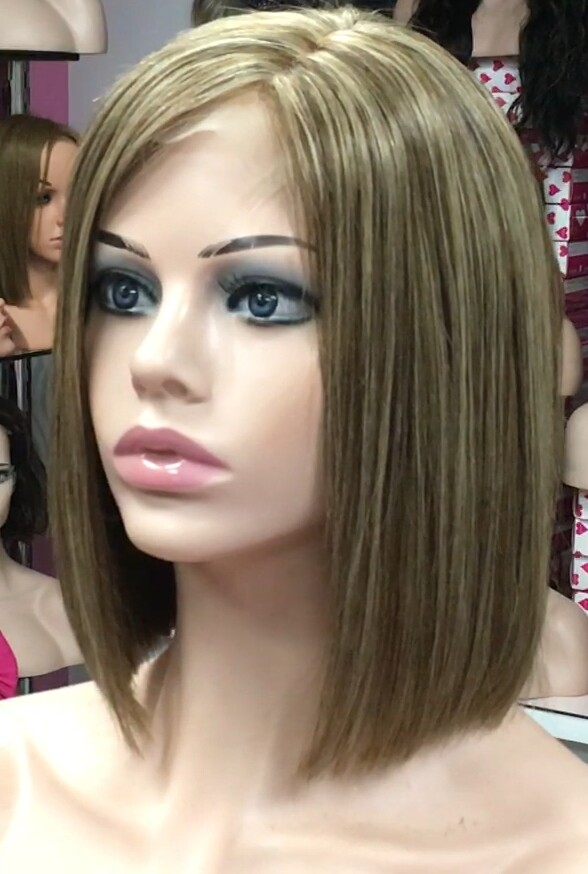 Peluca natural Minauti color 4H18  CON TOP TUL