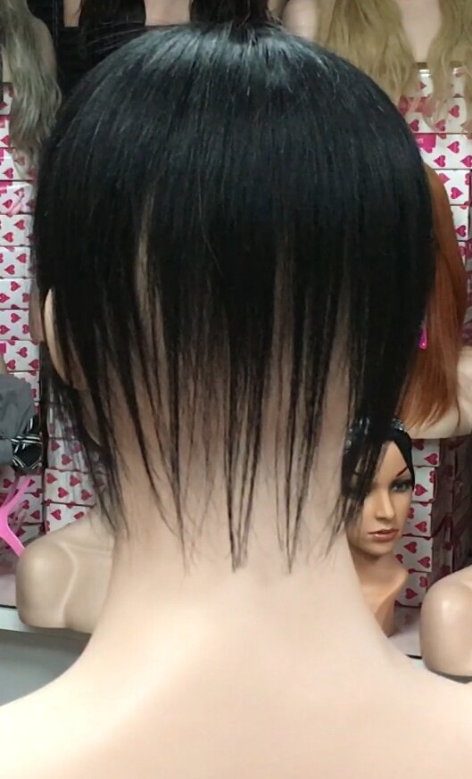 Voluminador cabello natural MINI BELINDA color 1 raya  4+8 tul transparente efecto piel
