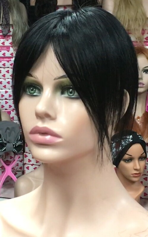 Voluminador cabello natural MINI BELINDA color 1 raya  4+8 tul transparente efecto piel