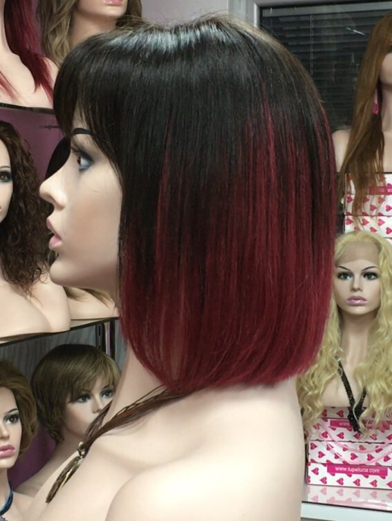 Peluca natural CLEO color 39R1b TOP DE TUL ENTERO TRANSPARENTE