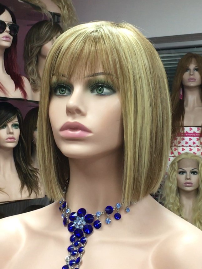 Peluca cabello natural modelo CLEO color 8H613 MAQUINA