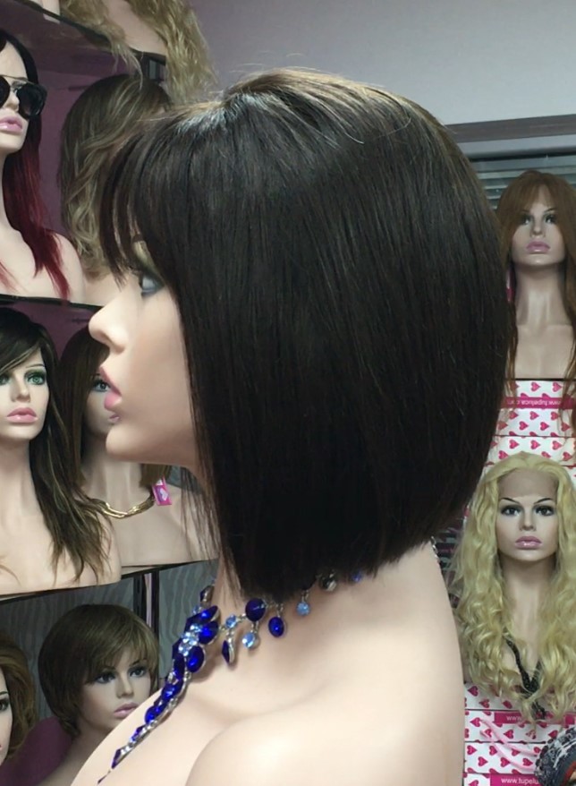 Peluca natural CLEO color 2 FRONTAL DE TUL  TRANSPARENTE