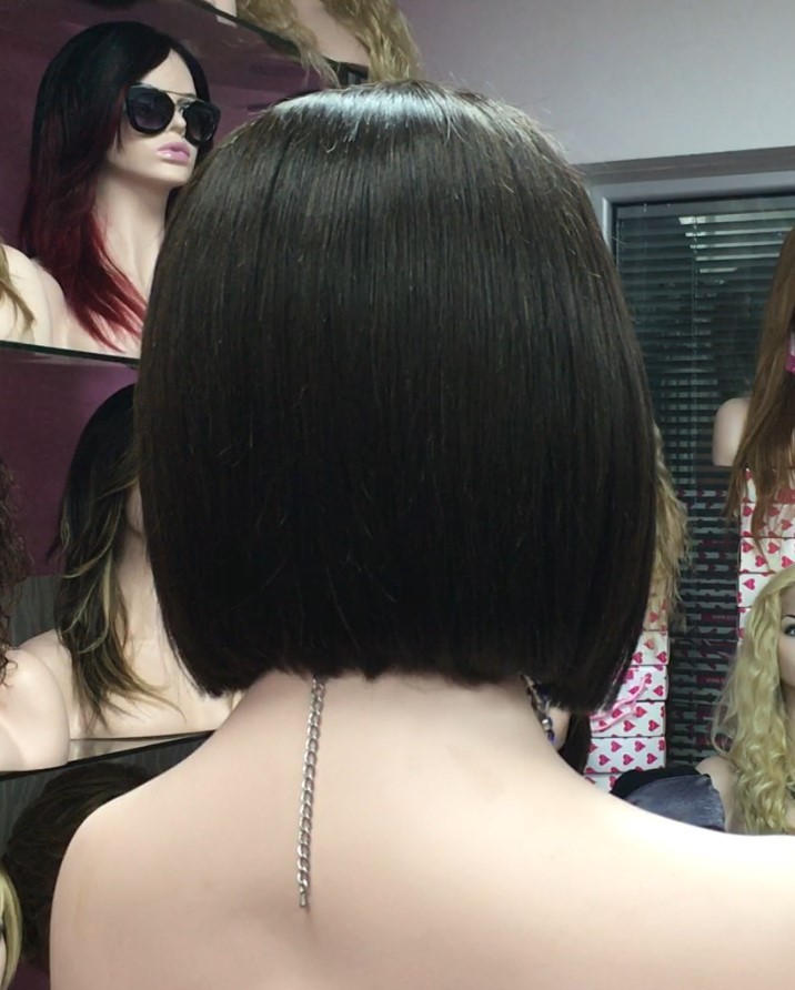 Peluca natural CLEO color 2 FRONTAL DE TUL  TRANSPARENTE