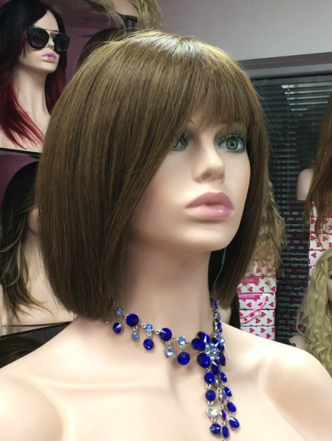 Peluca cabello natural modelo CLEO color 6 MAQUINA