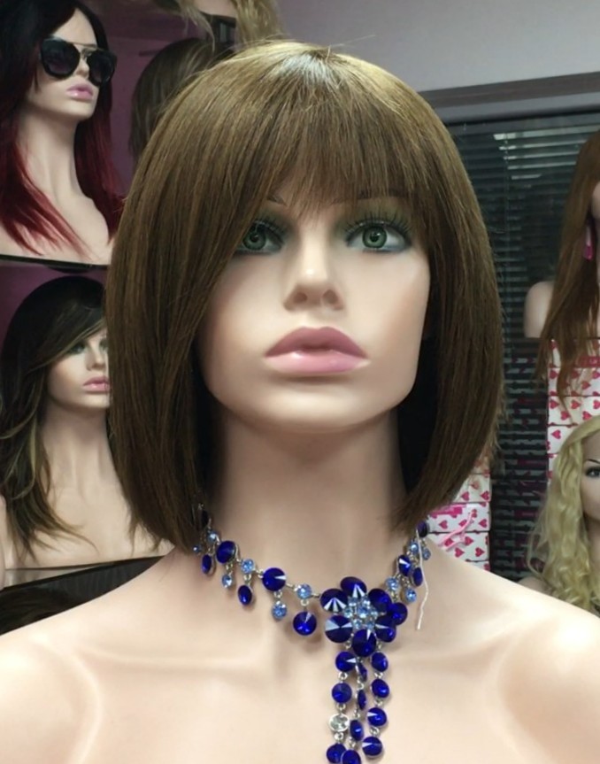 Peluca cabello natural modelo CLEO color 6 MAQUINA