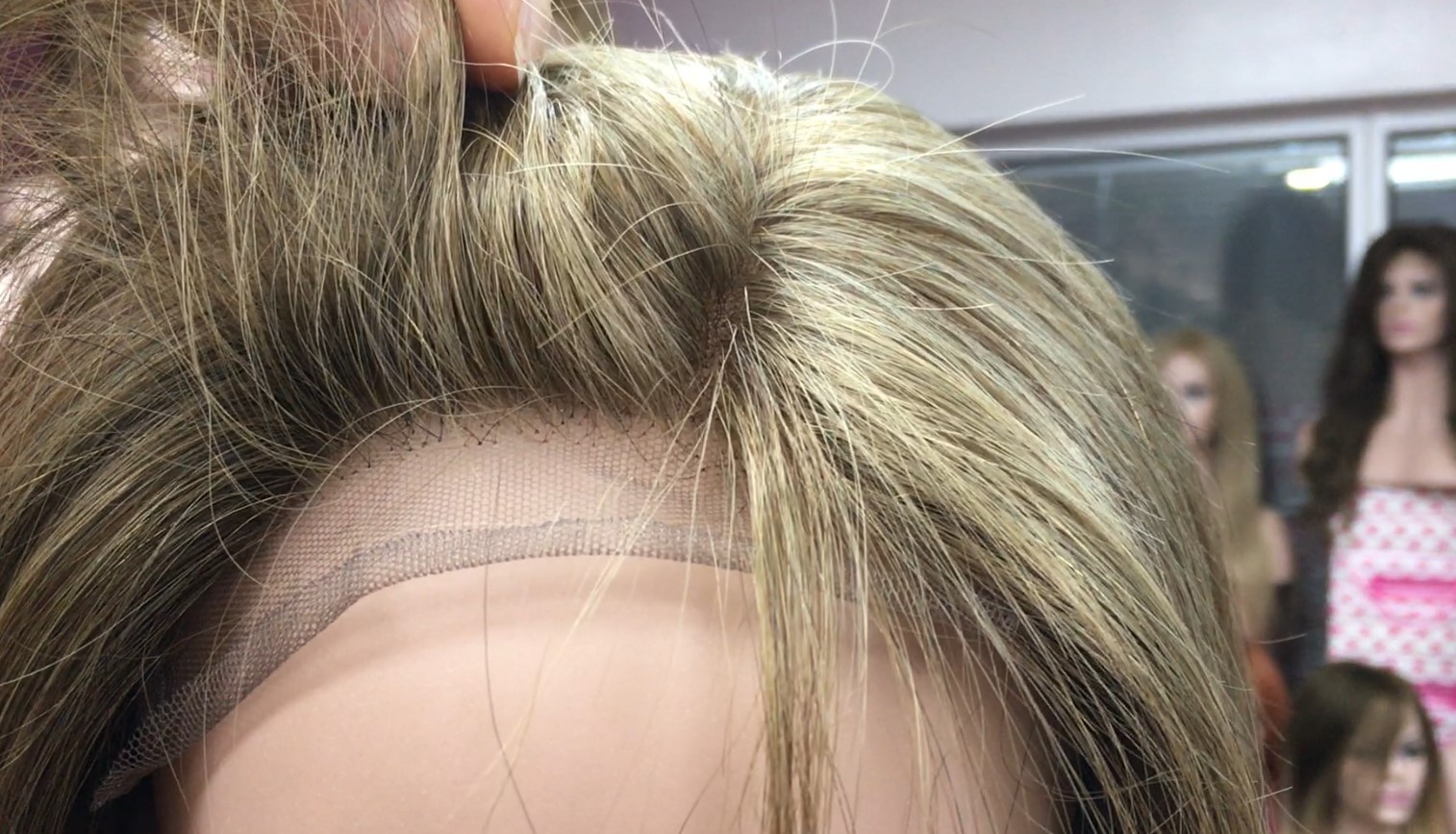Peluca natural  CLEO color 7.1 TOP DE TUL  TRANSPARENTE