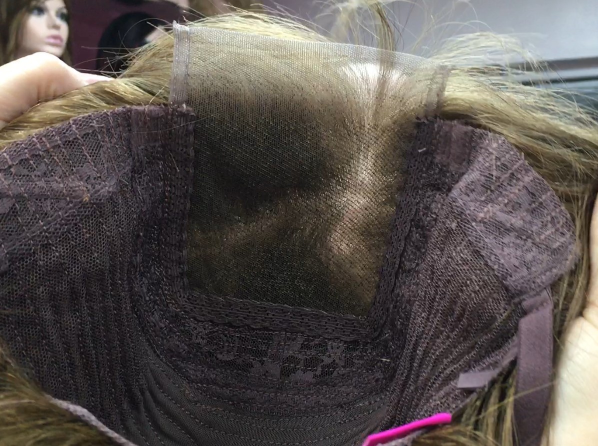 Peluca natural  CLEO color 7.1 TOP DE TUL  TRANSPARENTE