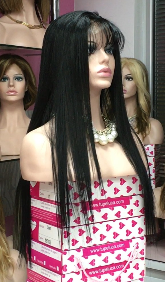 Peluca Lace Front CONCHA color 1 Star-10 Colageno