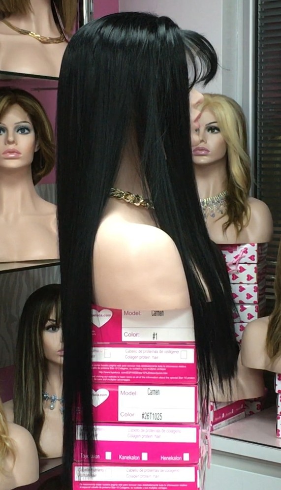 Peluca Lace Front CONCHA color 1 Star-10 Colageno