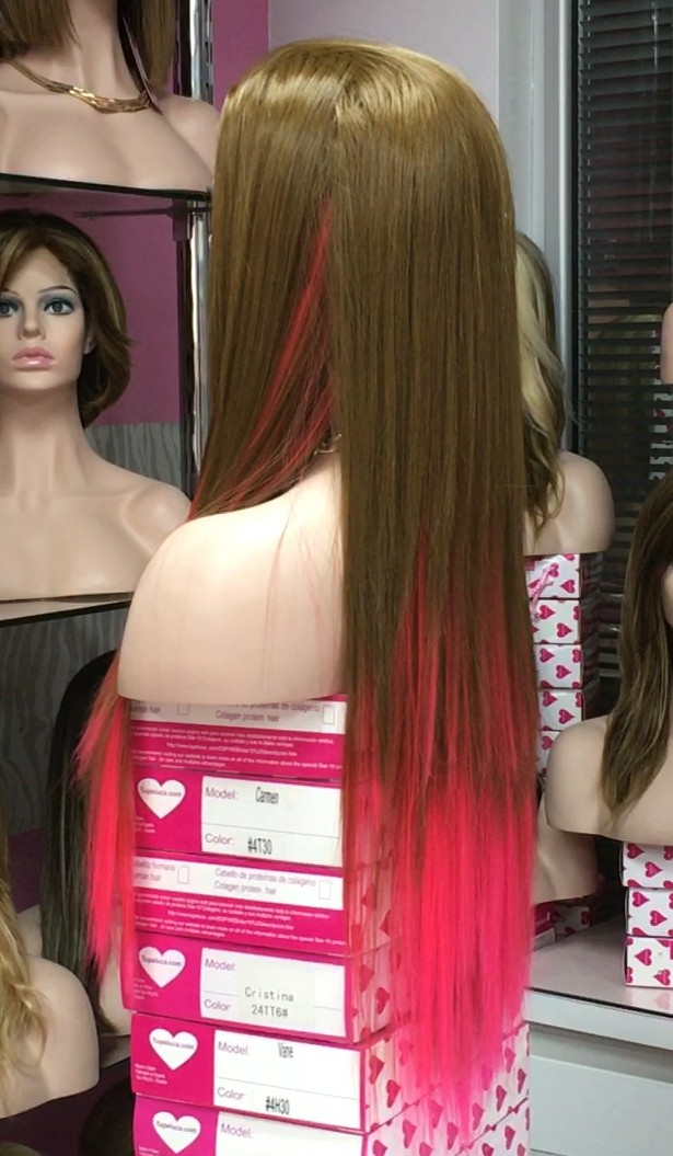 Peluca Lace Front GEMMA Color 12H88TFuxia Star-10 Colageno