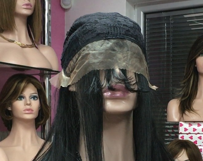 Peluca Lace front AMBAR color 1 Star-10 Colageno
