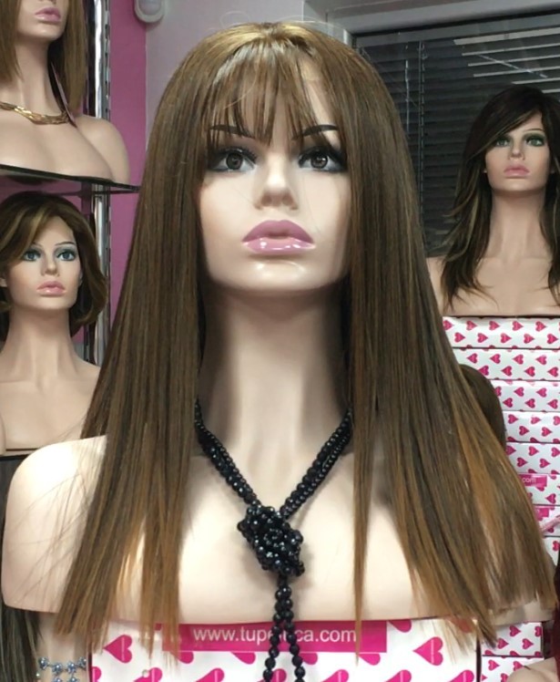 Peluca Lace front AMBAR color 4T30 Star10.Colageno