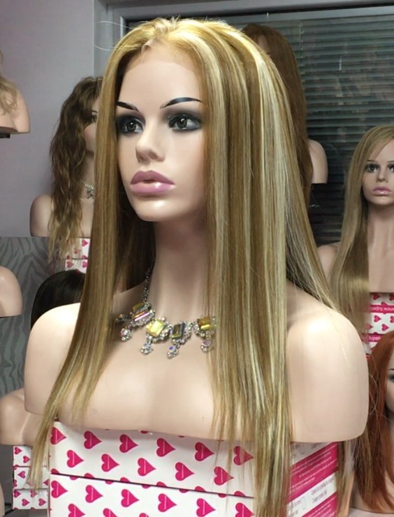 Peluca OLGA Lace front color 27H14HLg 26 Star-10 Colageno