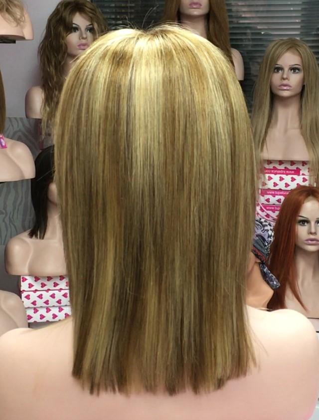 Peluca natural CECILIS color 8H27H613 Frontal de Tul