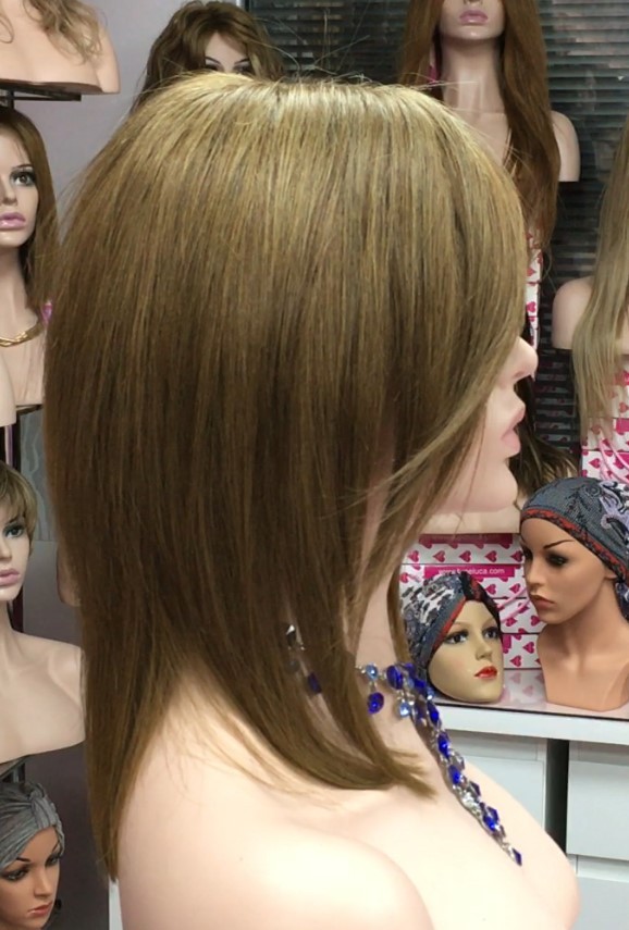 Peluca natural CECILIS color 7.8 Frontal de Tul