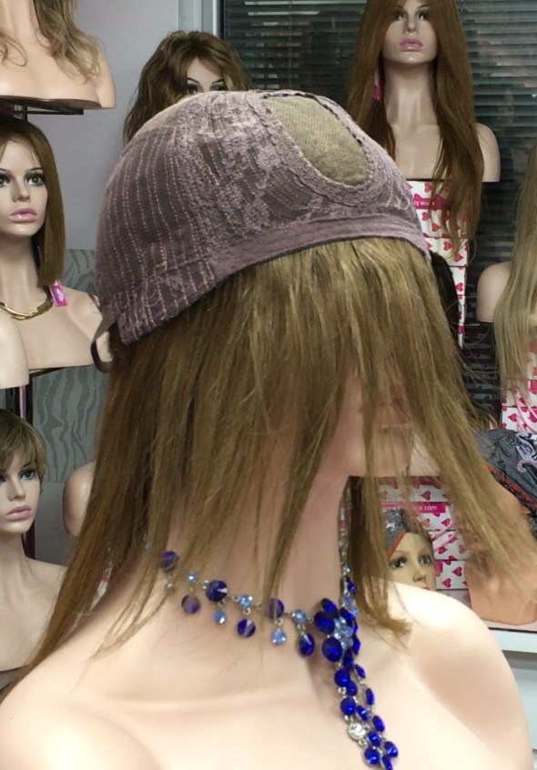 Peluca natural CECILIS color 7.8 Frontal de Tul