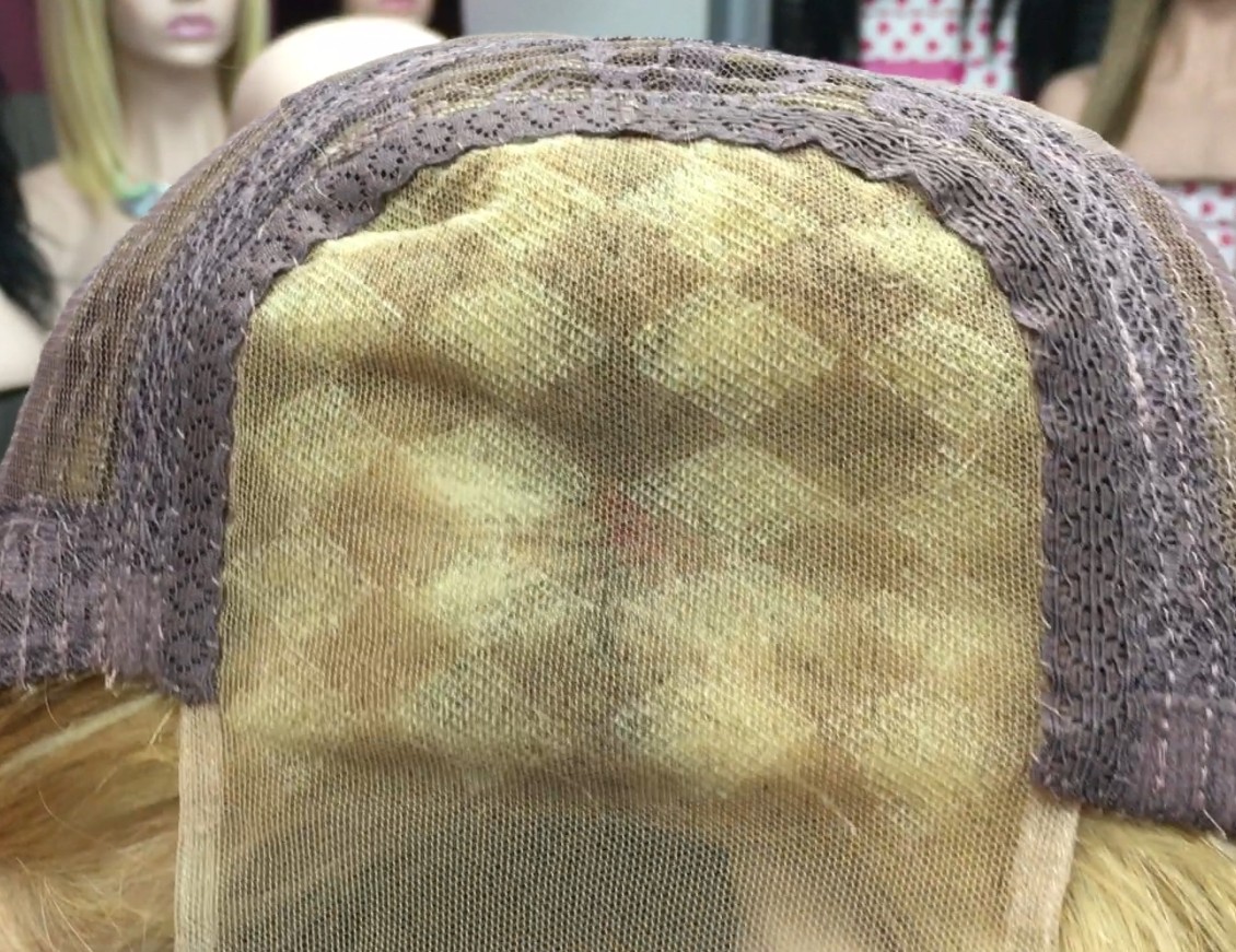 Peluca natural CLARIS color 18h613 TOP ENTERO de tul