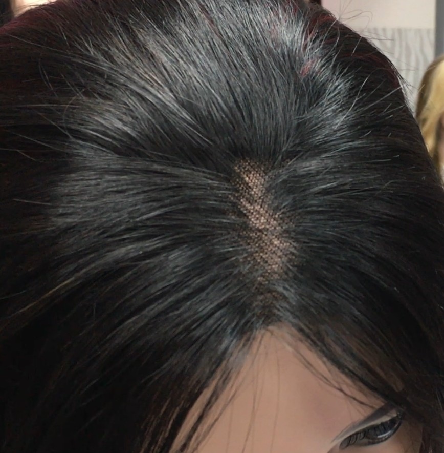 Peluca natural CLARIS color 1bT39 FRONTAL de tul