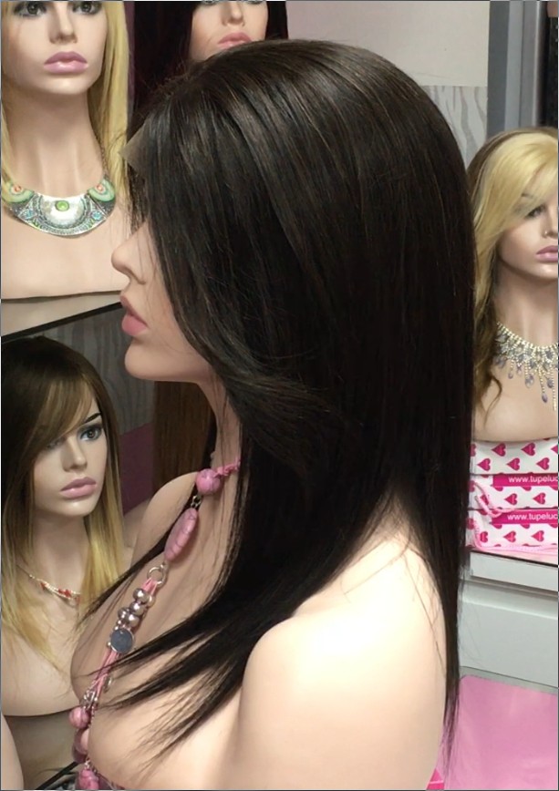 Peluca natural CLARIS color 2 FRONTAL de tul