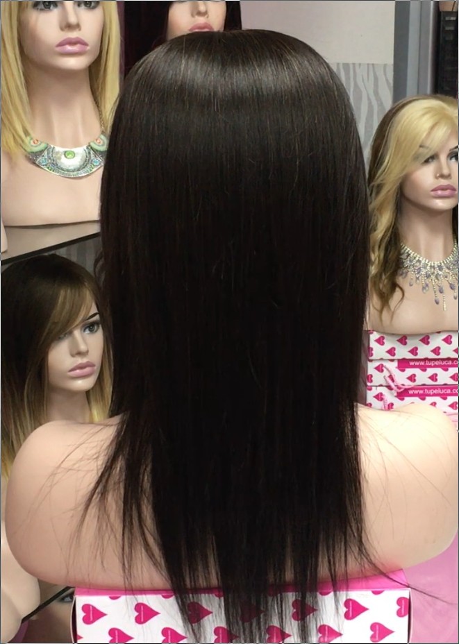 Peluca natural CLARIS color 2 FRONTAL de tul