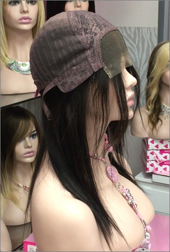 Peluca natural CLARIS color 2 FRONTAL de tul