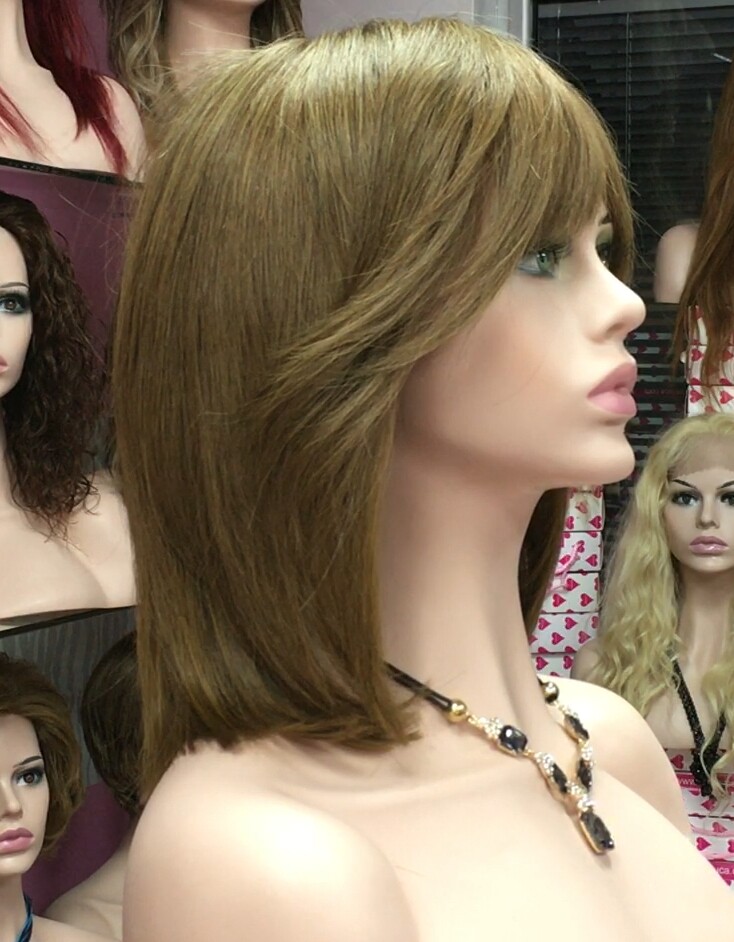 Peluca natural MARTINA color 8.0 RAYA de Tul transparente efecto piel