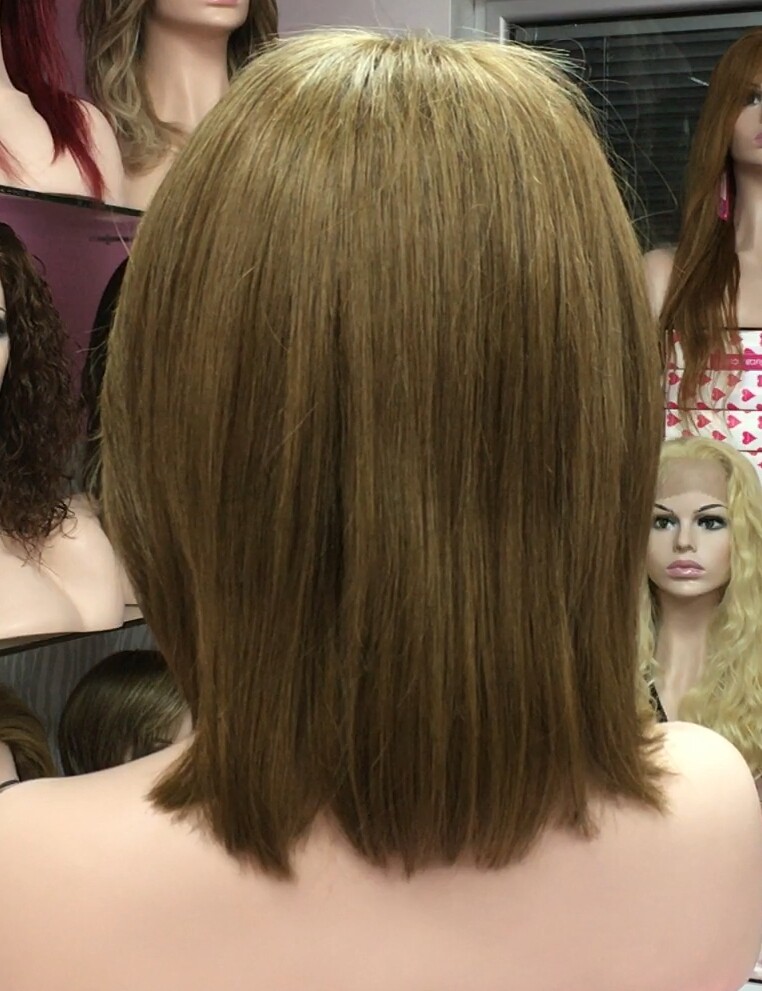 Peluca natural MARTINA color 8.0 RAYA de Tul transparente efecto piel