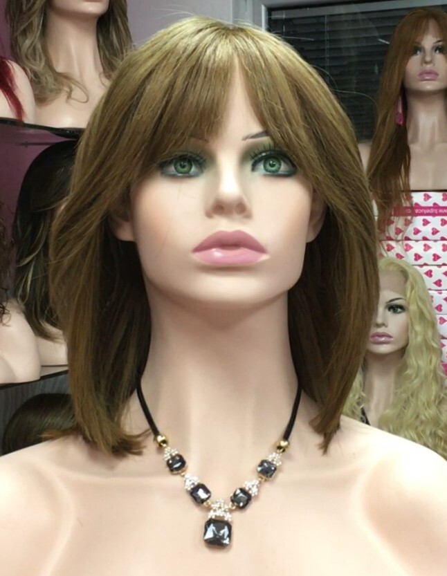 Peluca natural MARTINA color 8.0 RAYA de Tul transparente efecto piel