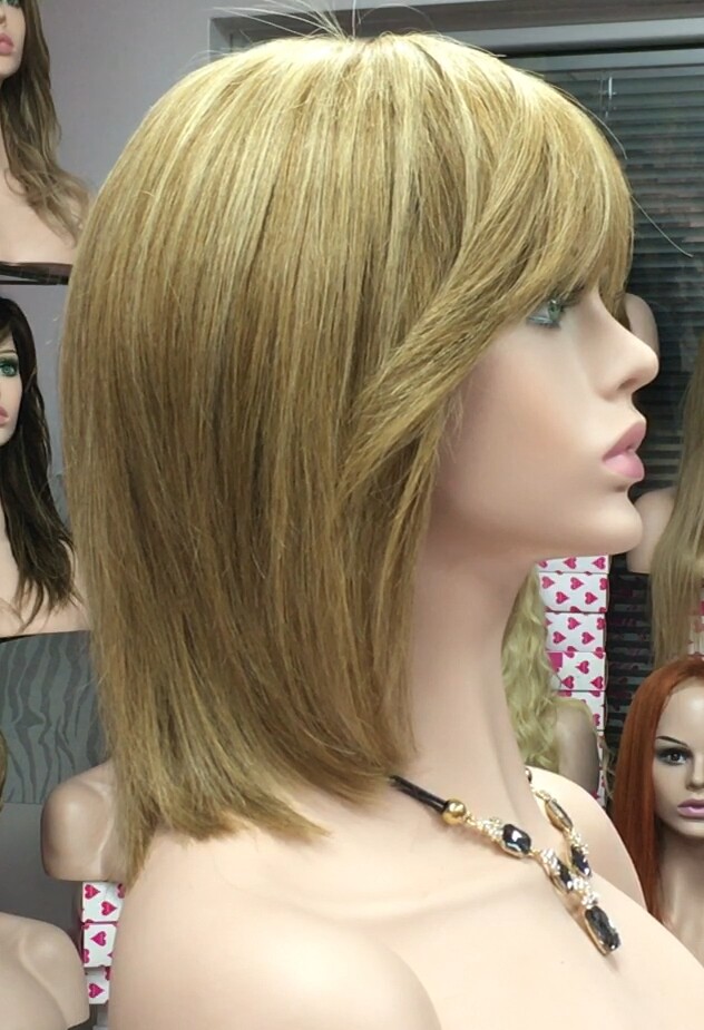 Peluca natural MARTINA color 8H613/27 Raya de tul transparente efecto piel